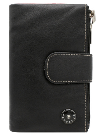 Portfel damski skórzany PTN D24-M-MNK Black Multi