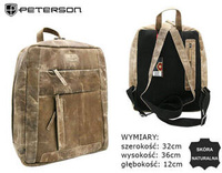 Plecak skórzany PETERSON PTN CL-5-HUN