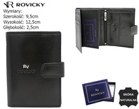 ROVICKY RFID leather wallet RV-7680278-9-BCA BLACK