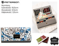 Portfel damski skóra+PU PH27-LFL Blue