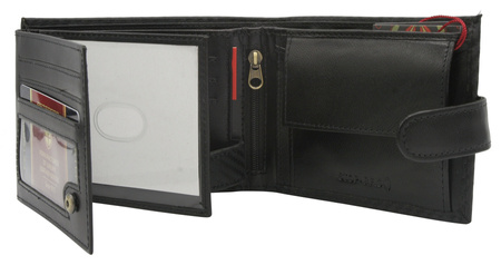 Leather wallet PTN 304Z-CA-6549 BLACK