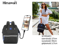 Plecak czarny na laptopa HIMAWARI 1881-06(1)