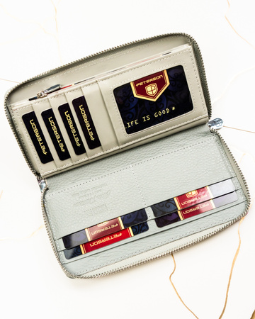 Portfel skóra + PU PTN PX25-1-NPK Pink