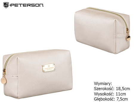 Jednokomorowa kosmetyczka podróżna PTN KOS-L02-P Cream Peterson