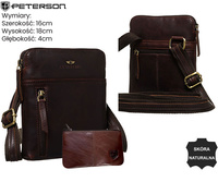 Torba skórzana + Etui PTN 1902E-OPU Brown