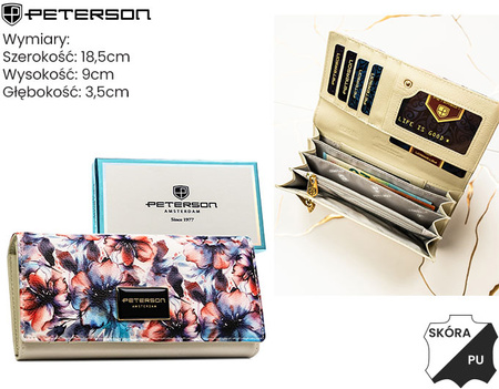 Portfel skóra + PU PTN PX27-PF2 Blue