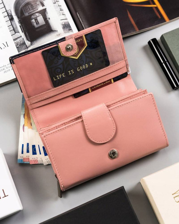 Portfel skórzany RFID PETERSON PTN RD-21-GCL-Y