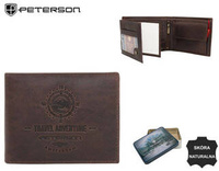 Portfel skórzany RFID PETERSON PTN N992-BE-TRAV