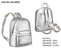 Plecak damski David Jones 6721-2 Silver