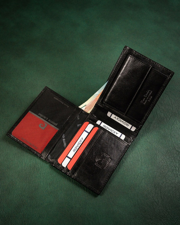 Men's Gift Set: Natural Leather Wallet and Belt with Automatic Buckle - Pierre Cardin ZM-PC37