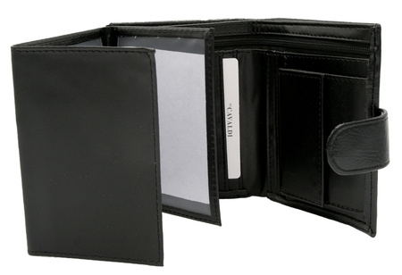 Portfel męski eko na blistrze F18-072W-BL Black