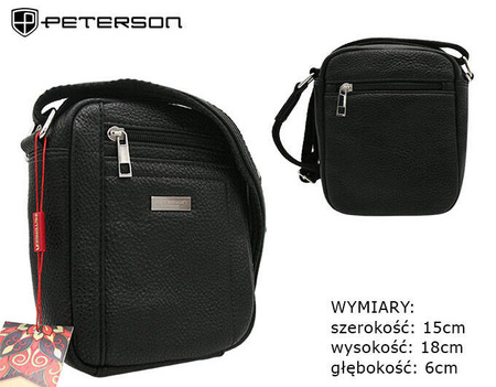 Men's PU bag PTN 504-MACRO Black