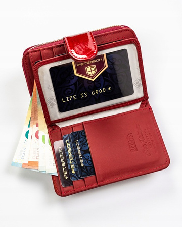 Women's wallet in a vertical orientation PTN PH31-1-SH Red