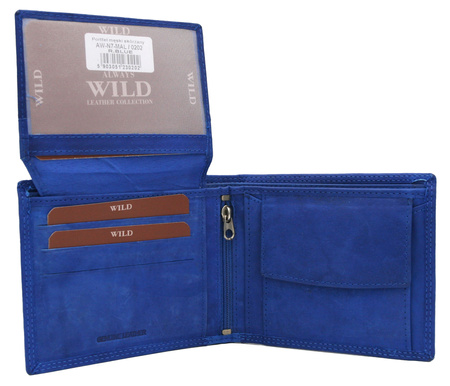 Portfel męski skórzany AW-N7-MAL R.Blue