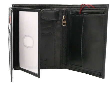 Portfel męski skórzany PTN 339.01 Black+Black