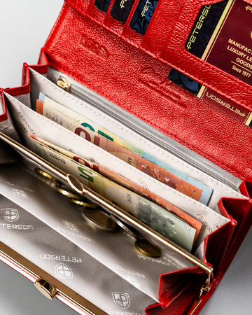 Portfel damski skórzany PTN 76115-SBR Red