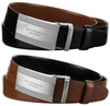 Gift Set: Reversible Leather Men's Belt + 2 Buckles Peterson PTN KL-B007-S001
