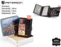 Portfel skórzany RFID PETERSON PTN 348Z 2-1-1