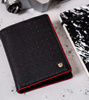 Portfel skórzany RFID PTN 302.03 Black+Red
