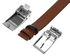 Gift Set: Reversible Leather Men's Belt + 2 Buckles Peterson PTN KL-B007-S001