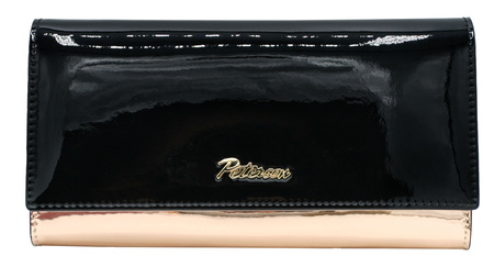 Portfel damski skórzany PTN 1N-409 Black+R.Gold