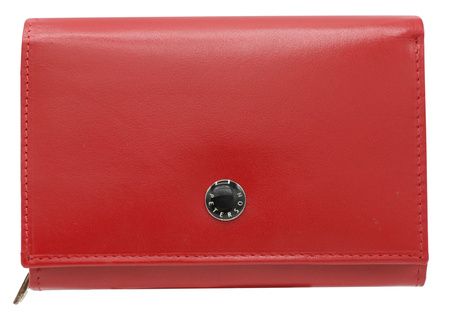 A women’s leather wallet in a horizontal orientation PTN D15-NGV Red