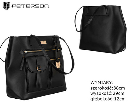 Torba z eko skóry PTN TOR-ALE-4 Black