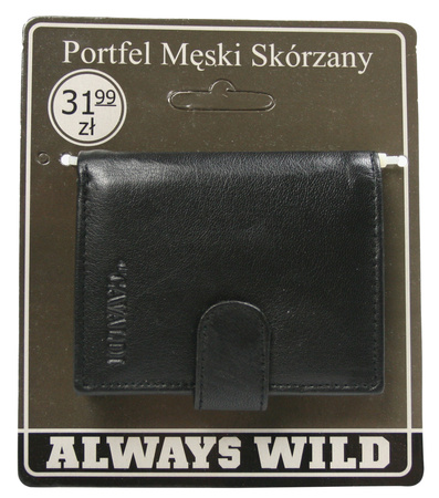 Portfel męski skórzany Blister N0036L-GPL Black