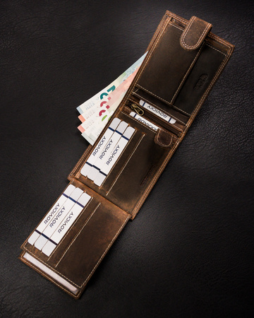 Portfel męski skórzany na blistrze N992L-CHM-BL Cognac