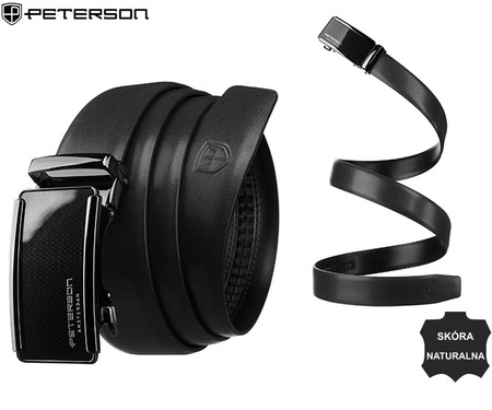 Pasek automat skórzany PTN A009 Black