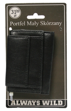 Portfel męski skórzany Blister 1404-BL Black