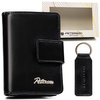 A two-piece gift set: wallet and keychain Peterson PTN SET-D-65-KCS BLACK