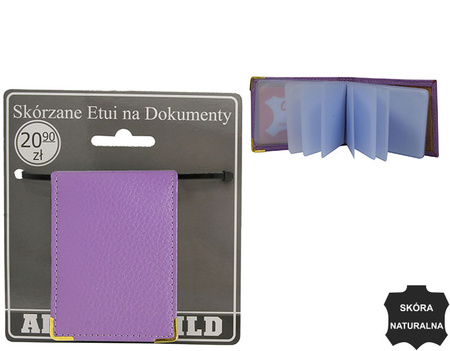 Skórzane etui na dokumetny 301-BL Lavenda