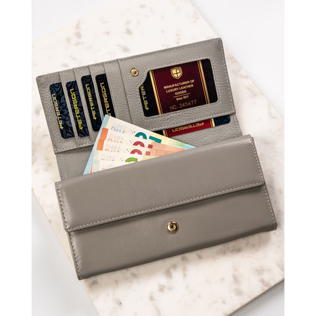 Portfel damski skóra+PU PH22-LFL Green