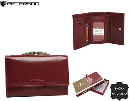 Portfel damski skórzany PTN RD-18-NGV Burgundy