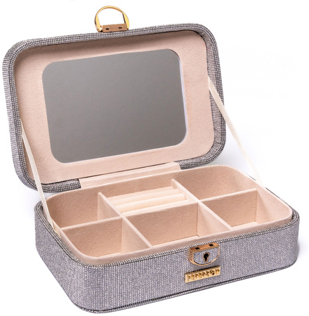Szkatułka na biżuterię PTN SZK-07 Grey Silver