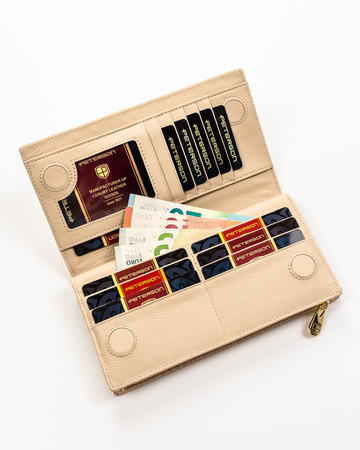 Portfel damski skórzany PTN 421431-DSL Gold