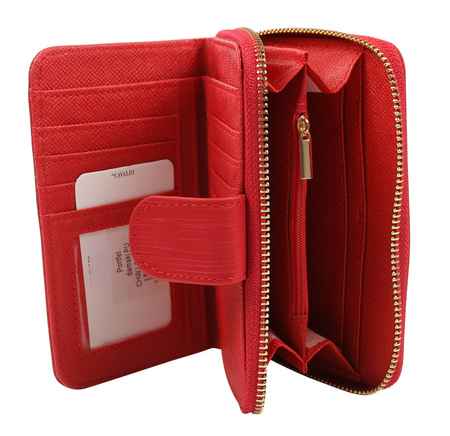 Portfel damski ze skór eko CHWJ-04 Red