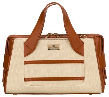Torebka damska PTN FORSYCJA Ecru-Brown