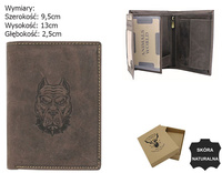 A men's wallet made of natural nubuck leather RFID Always Wild N4-CHM-DOG-1