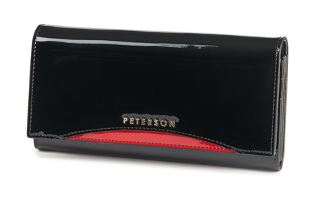 Portfel damski skórzany PTN BC-467 Black+Red