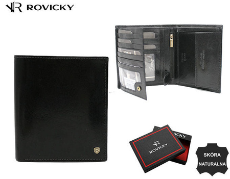 Portfel skórzany RFID ROVICKY 22317-VT-RVT Black
