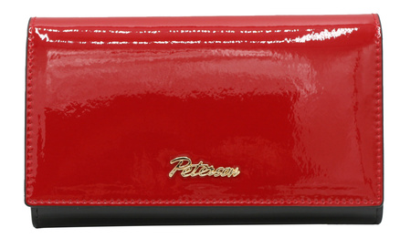 Portfel damski skórzany PTN 1N-466 Red+Black
