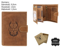 Leather wallet RFID ALWAYS WILD N4L-CHM