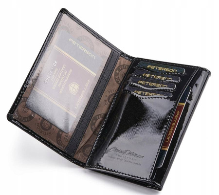 Skórzane etui na dokumenty PTN BC-01-BLACK