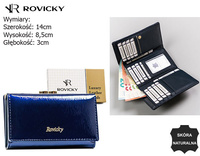 Portfel skórzany ROVICKY RH-23-1-SH Blue