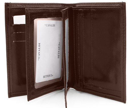 Portfel męski eko na blistrze F18-054-BL Brown