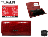 Portfel damski skórzany na blistrze H24-1-RS9-BL Red