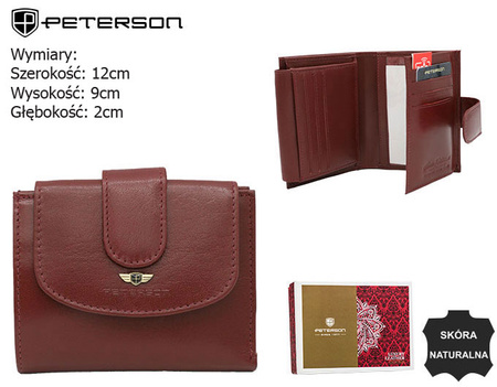 Portfel damski skórzany PTN 2516-BO Wine