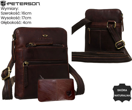 Torba skórzana + Etui PTN 1903E-OPU Brown